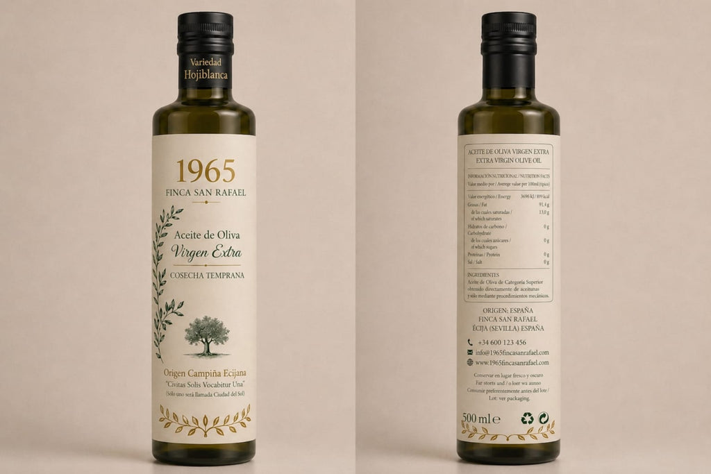 ACEITE DE OLIVA VIRGEN EXTRA, VARIEDAD HOJIBLANCA