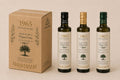 CAJA DE 6 BOTELLAS DE AOVE, VARIEDAD HOJIBLANCA, ARBEQUINA, PICUAL