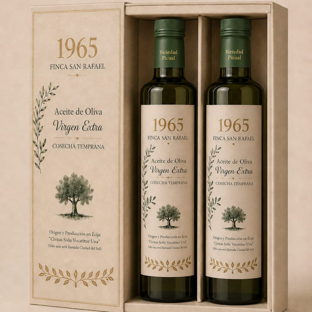 ESTUCHE REGALO DE 2 BOTELLAS DE AOVE, VARIEDAD PICUAL