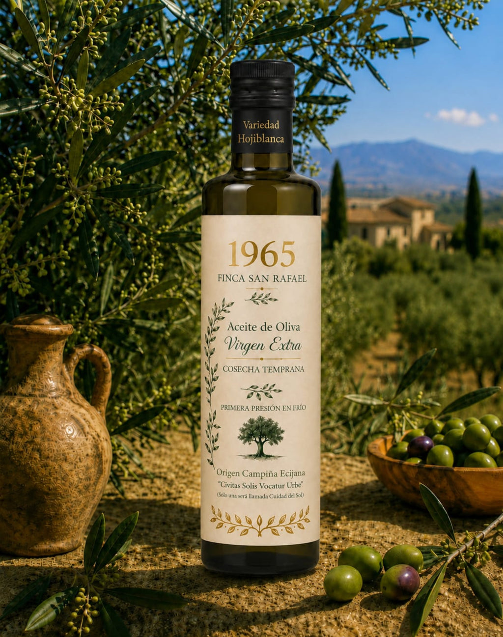 ACEITE DE OLIVA VIRGEN EXTRA, VARIEDAD HOJIBLANCA